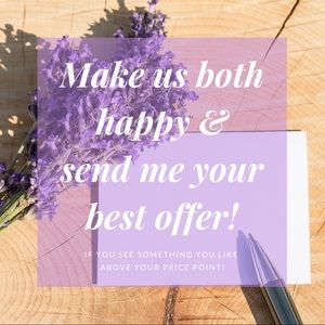 I’m always open to your offers!